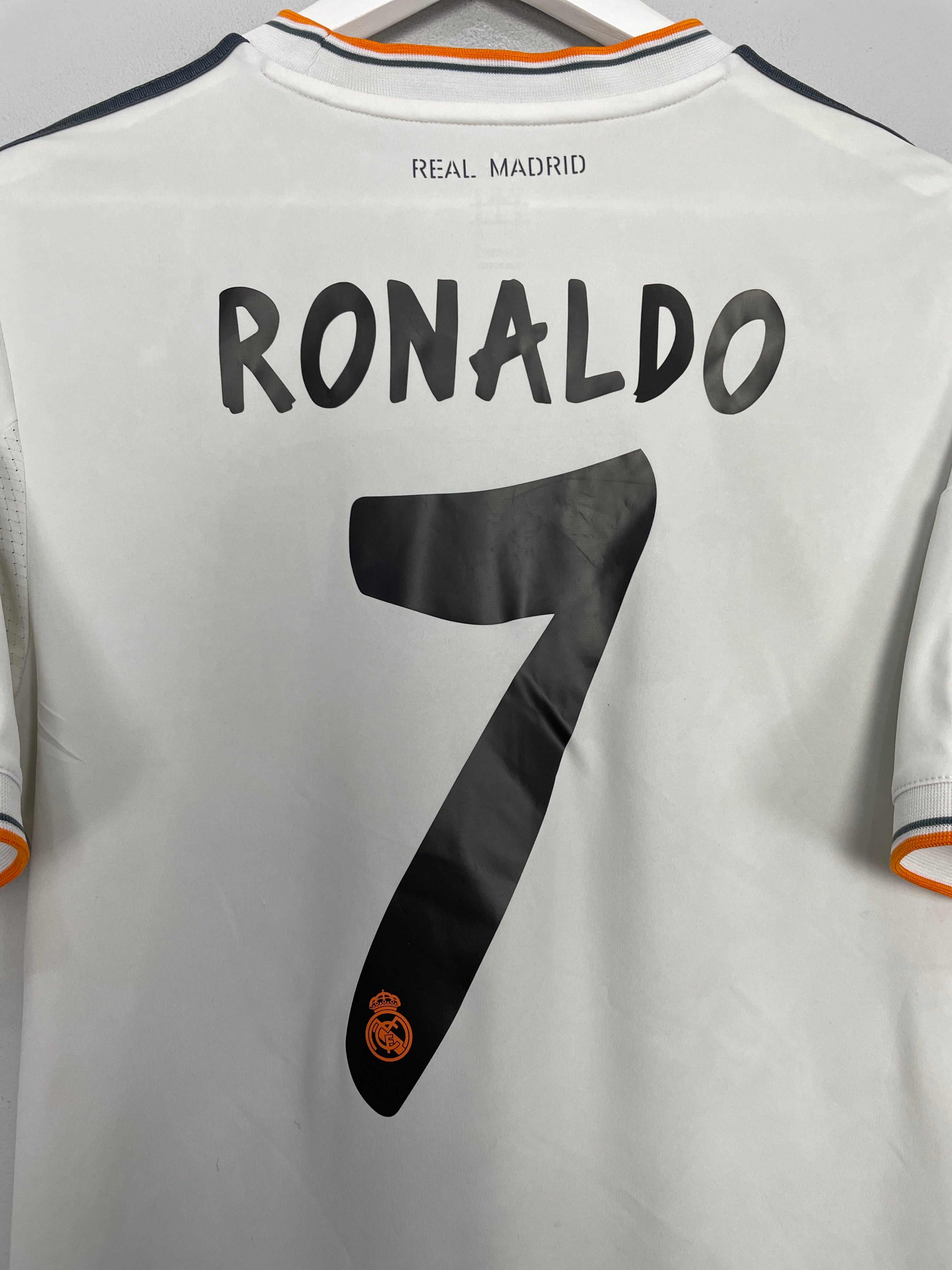 Shop 2013/14 REAL MADRID RONALDO #7 HOME SHIRT (S) ADIDAS, classic football shirts, vintage football shirts & retro soccer jerseys at Cult Kits