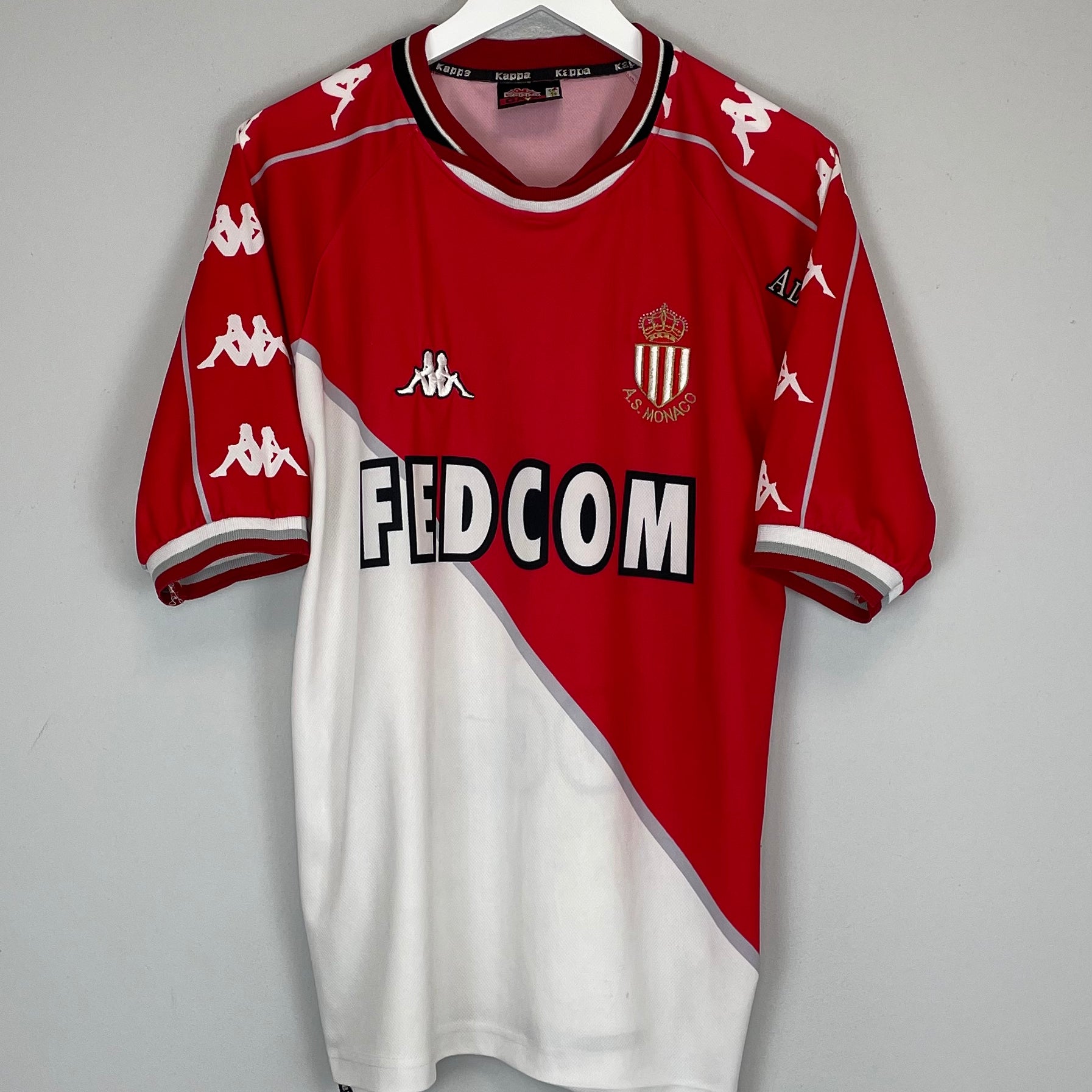 Shop 1999/00 MONACO HOME SHIRT (L) KAPPA, classic football shirts, vintage football shirts & retro soccer jerseys at Cult Kits