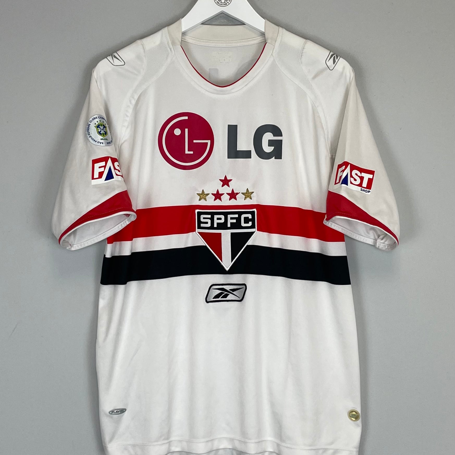 Shop 2007/08 SANTOS LEANDRO #9 HOME SHIRT (L) REEBOK, classic football shirts, vintage football shirts & retro soccer jerseys at Cult Kits