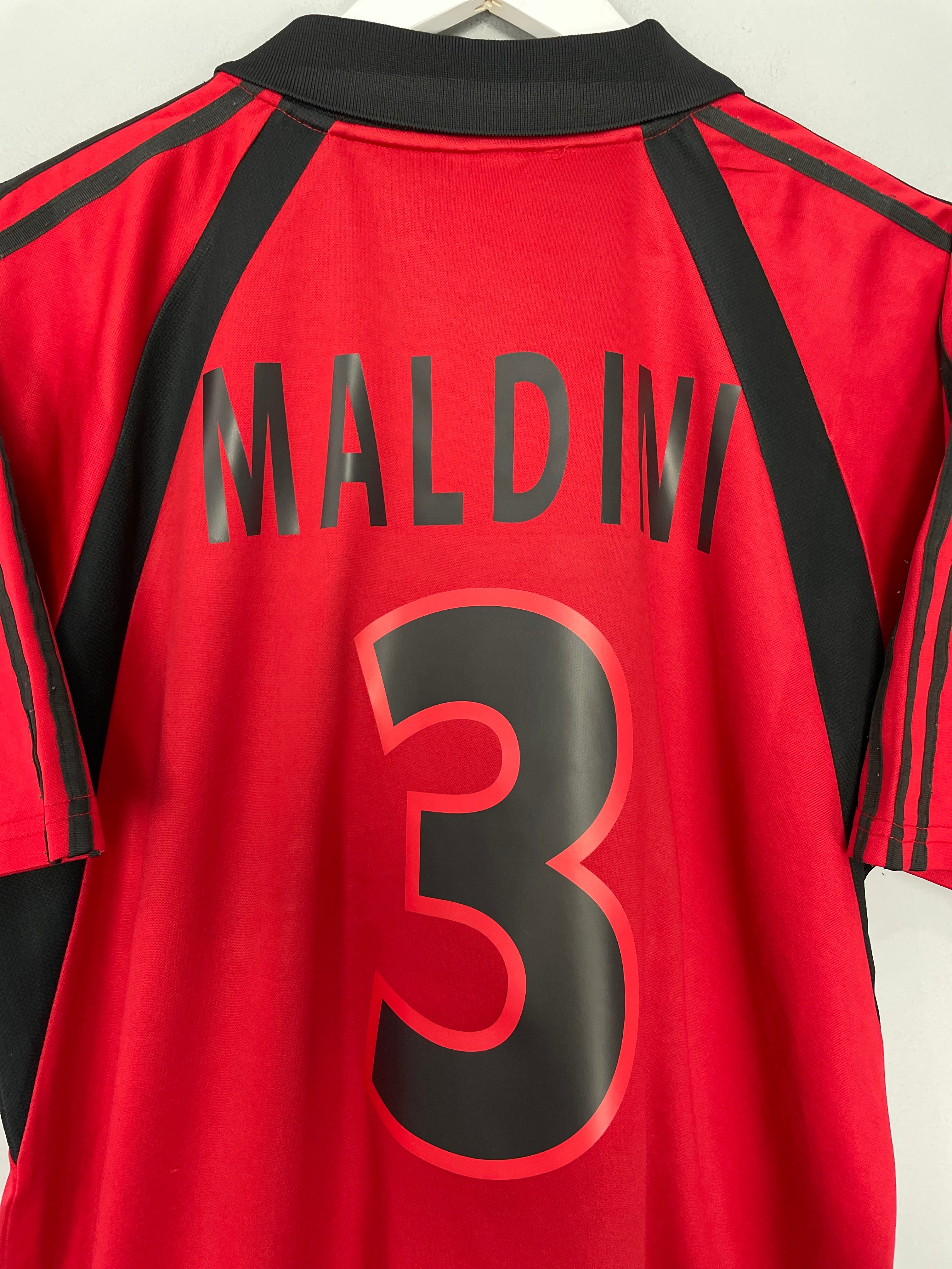 Shop 2001/02 AC MILAN MALDINI #3 THIRD SHIRT (L) ADIDAS, classic football shirts, vintage football shirts & retro soccer jerseys at Cult Kits