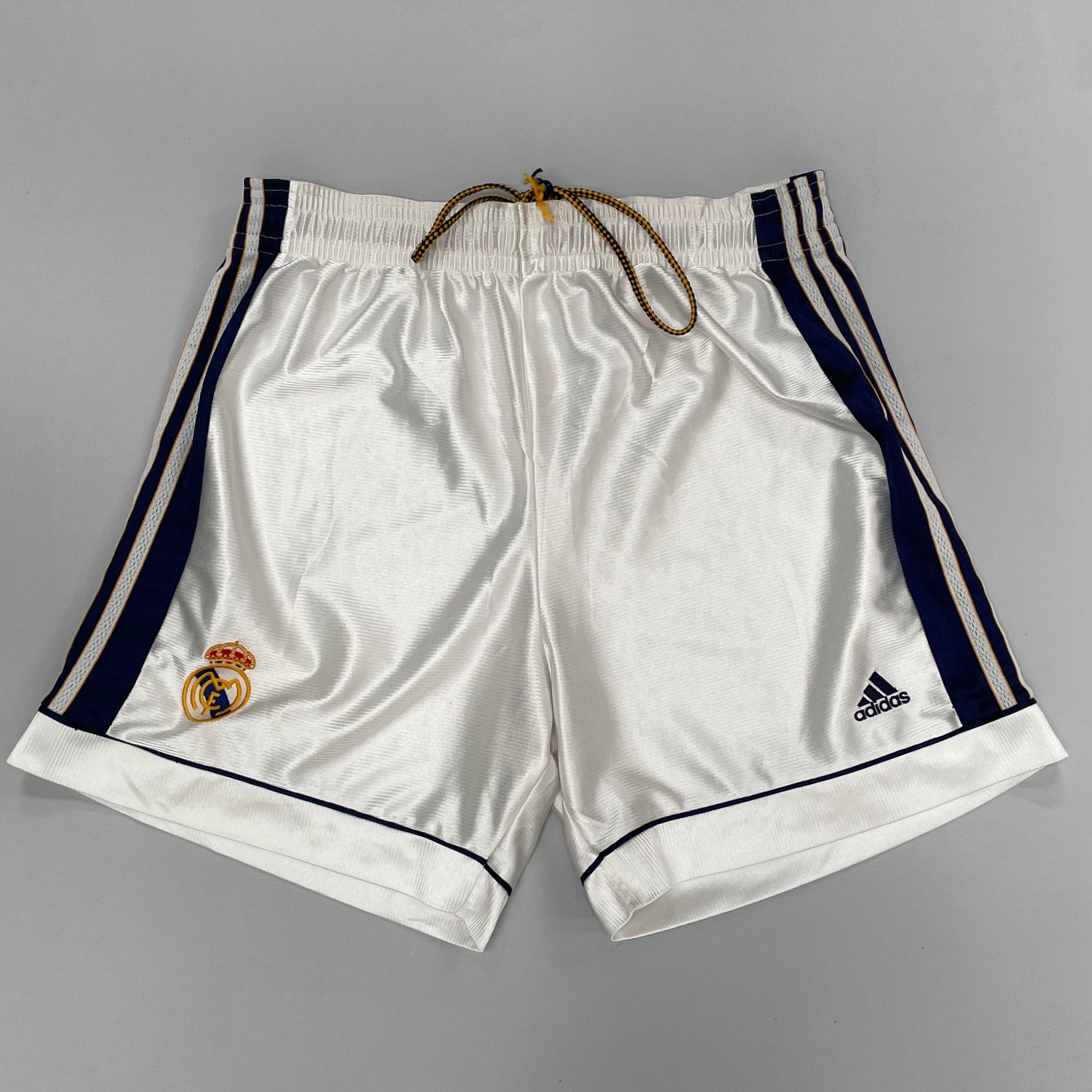 Shop 1999/00 REAL MADRID HOME SHORTS (L) ADIDAS, classic football shirts, vintage football shirts & retro soccer jerseys at Cult Kits