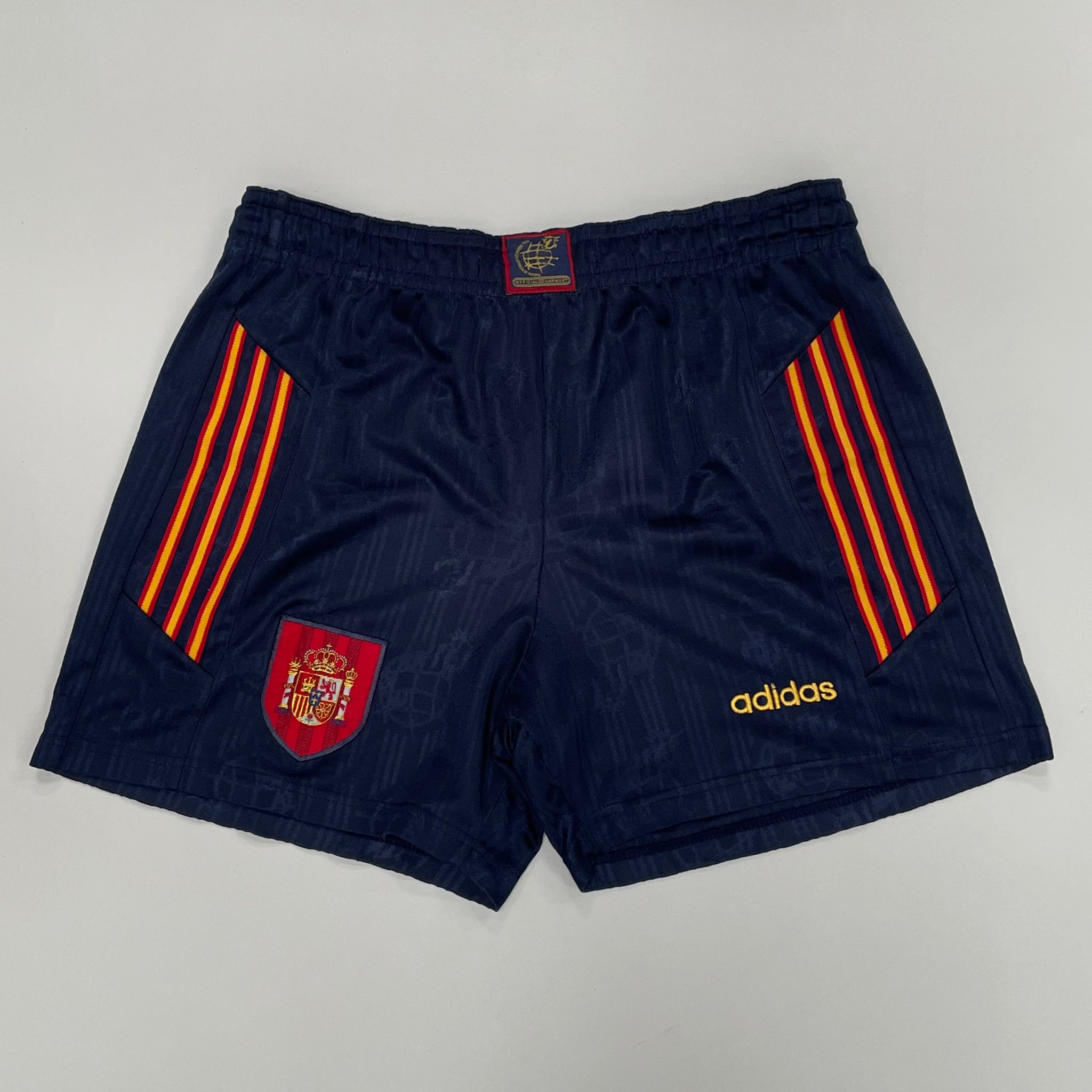 Shop 1998 SPAIN HOME SHORTS (M) ADIDAS, classic football shirts, vintage football shirts & retro soccer jerseys at Cult Kits