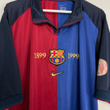 Shop 1999/00 BARCELONA *CENTENARY* HOME SHIRT (XXL) NIKE, classic football shirts, vintage football shirts & retro soccer jerseys at Cult Kits