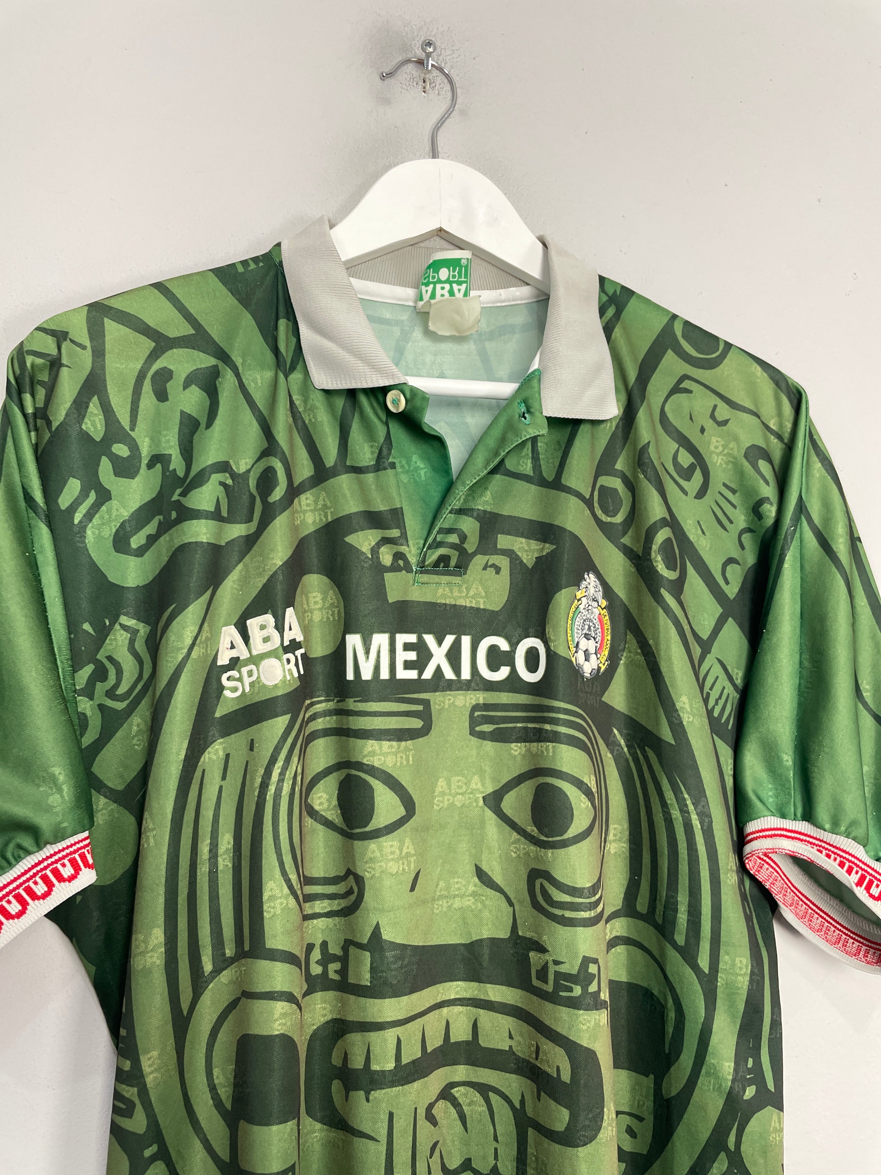 Shop 1998/99 MEXICO HOME SHIRT (L) ABA SPORT, classic football shirts, vintage football shirts & retro soccer jerseys at Cult Kits