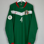 Shop 2006/07 MEXICO R.MARQUEZ #4 L/S HOME SHIRT (XXL) NIKE, classic football shirts, vintage football shirts & retro soccer jerseys at Cult Kits