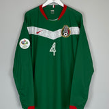 Shop 2006/07 MEXICO R.MARQUEZ #4 L/S HOME SHIRT (XXL) NIKE, classic football shirts, vintage football shirts & retro soccer jerseys at Cult Kits