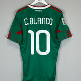 Shop 2010 MEXICO C.BLANCO #10 HOME SHIRT (M) ADIDAS, classic football shirts, vintage football shirts & retro soccer jerseys at Cult Kits