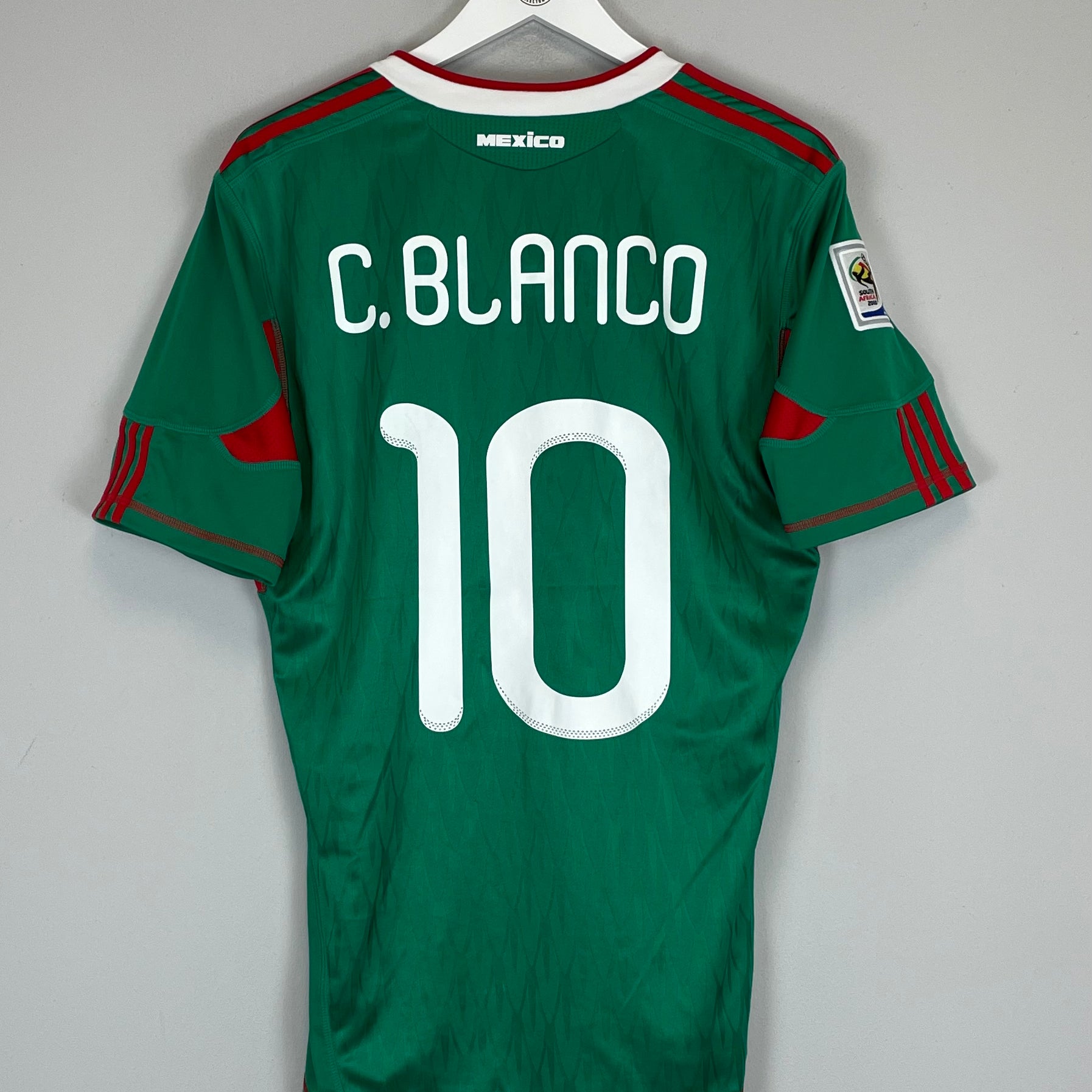 Shop 2010 MEXICO C.BLANCO #10 HOME SHIRT (M) ADIDAS, classic football shirts, vintage football shirts & retro soccer jerseys at Cult Kits