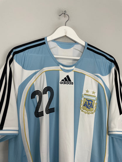 2006/07 ARGENTINA L.GONZALEZ #22 HOME SHIRT (XL) ADIDAS