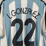 2006/07 ARGENTINA L.GONZALEZ #22 HOME SHIRT (XL) ADIDAS
