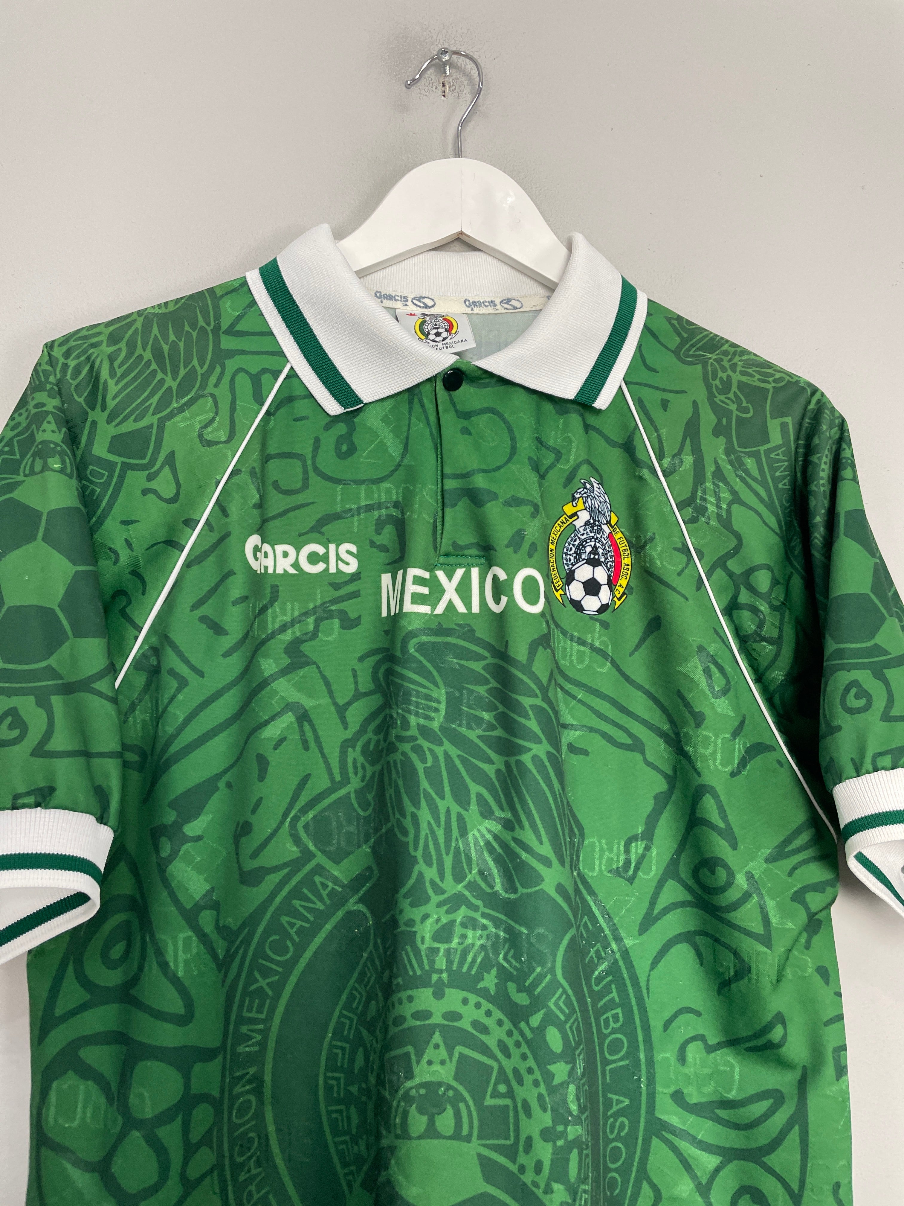 Shop 1999 MEXICO HOME SHIRT (M) GARCIS, classic football shirts, vintage football shirts & retro soccer jerseys at Cult Kits