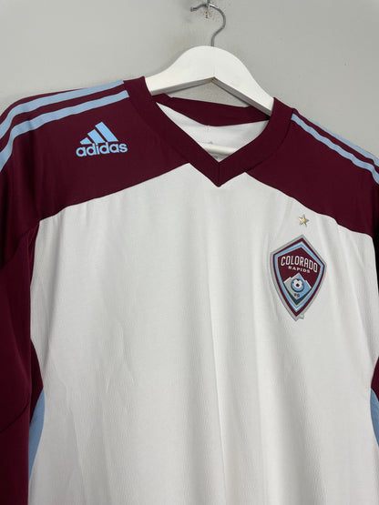 2013/14 COLORADO RAPIDS *PLAYER ISSUE* L/S AWAY SHIRT (XL) ADIDAS