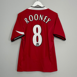 Shop 2004/06 MANCHESTER UNITED ROONEY #8 HOME SHIRT (S) NIKE, classic football shirts, vintage football shirts & retro soccer jerseys at Cult Kits