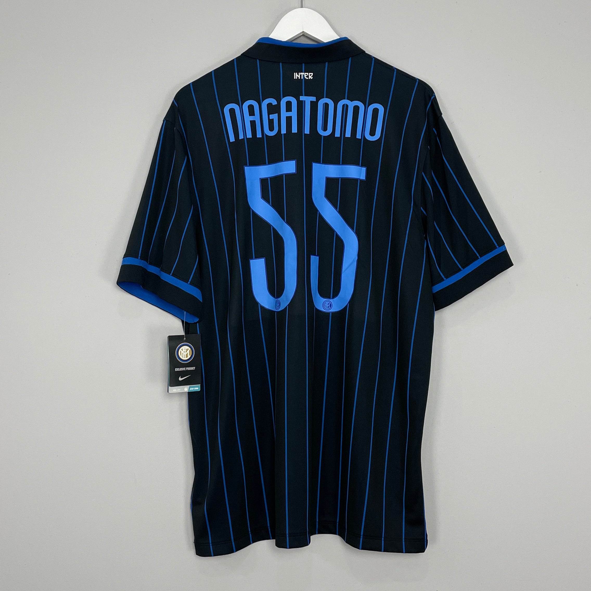 Shop 2014/15 INTER MILAN NAGATOMO #55 *BNWT* HOME SHIRT (XL) NIKE, classic football shirts, vintage football shirts & retro soccer jerseys at Cult Kits