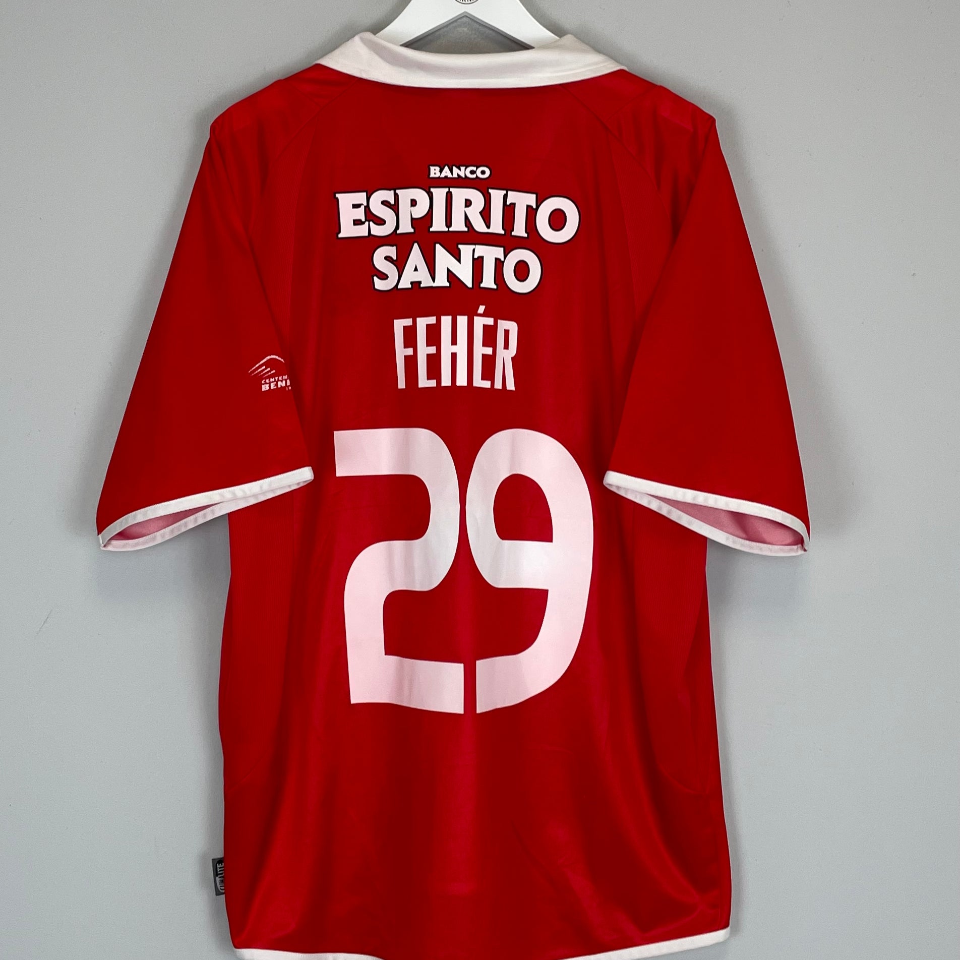 Shop 2003/05 BENFICA FEHER #29 *CENTENARY* HOME SHIRT (XL) ADIDAS, classic football shirts, vintage football shirts & retro soccer jerseys at Cult Kits