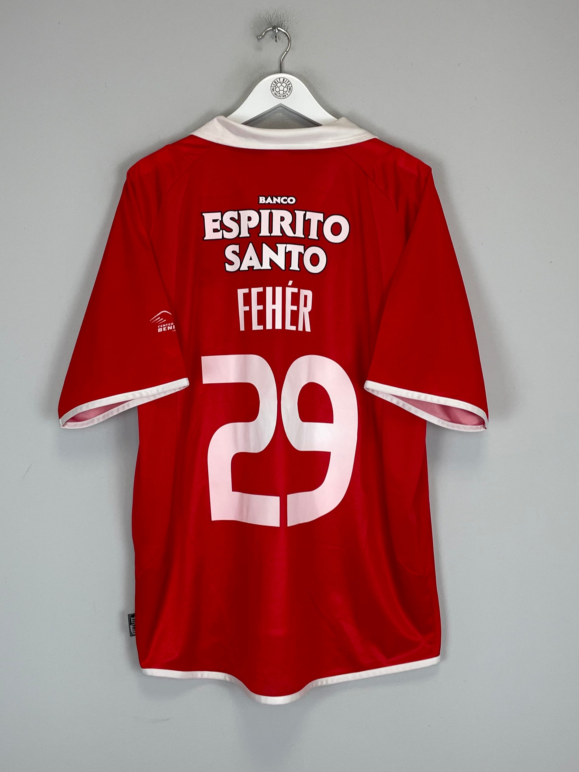 Shop 2003/05 BENFICA FEHER #29 *CENTENARY* HOME SHIRT (XL) ADIDAS, classic football shirts, vintage football shirts & retro soccer jerseys at Cult Kits