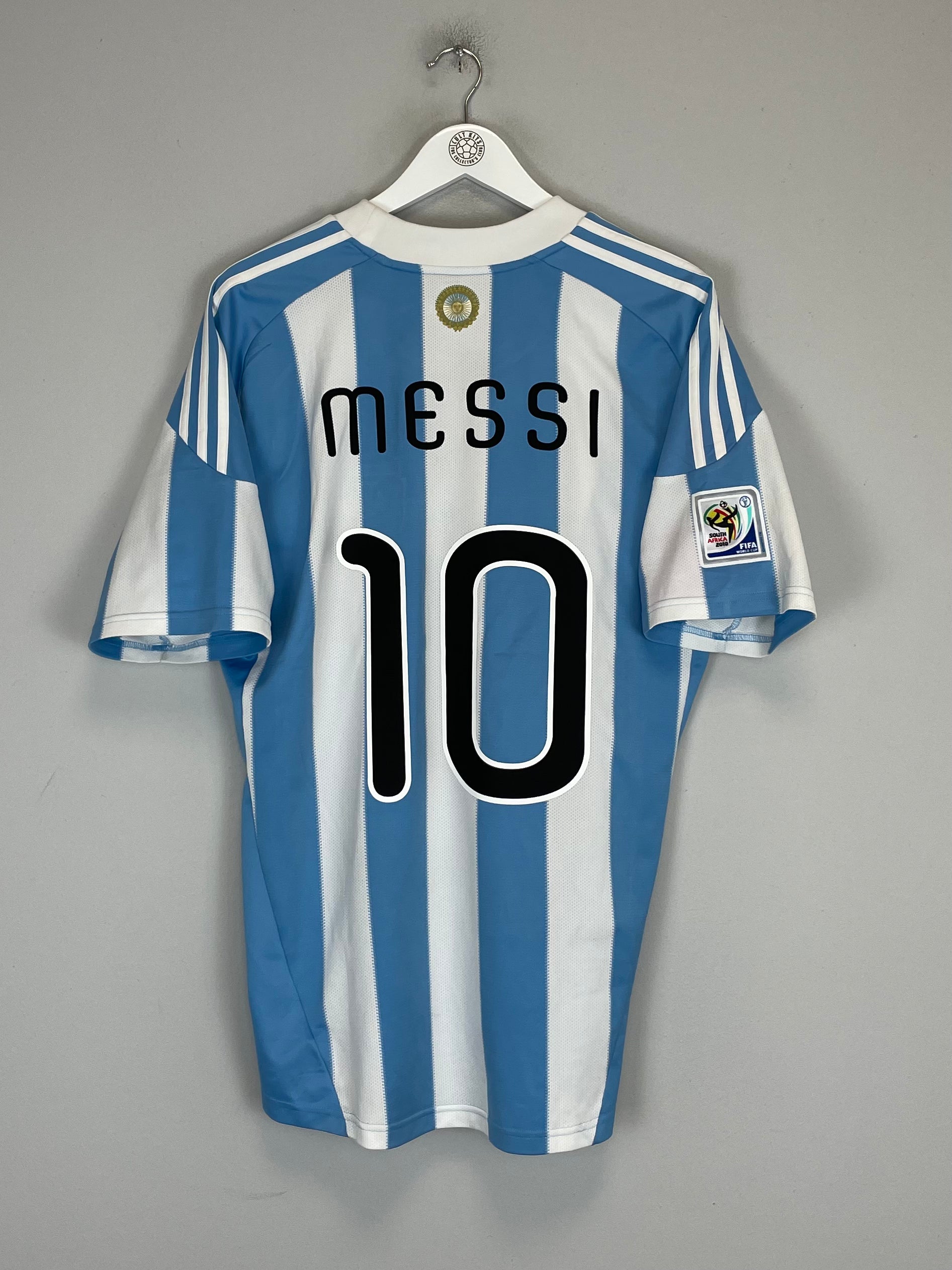 Shop 2010/11 ARGENTINA MESSI #10 HOME SHIRT (L) ADIDAS, classic football shirts, vintage football shirts & retro soccer jerseys at Cult Kits