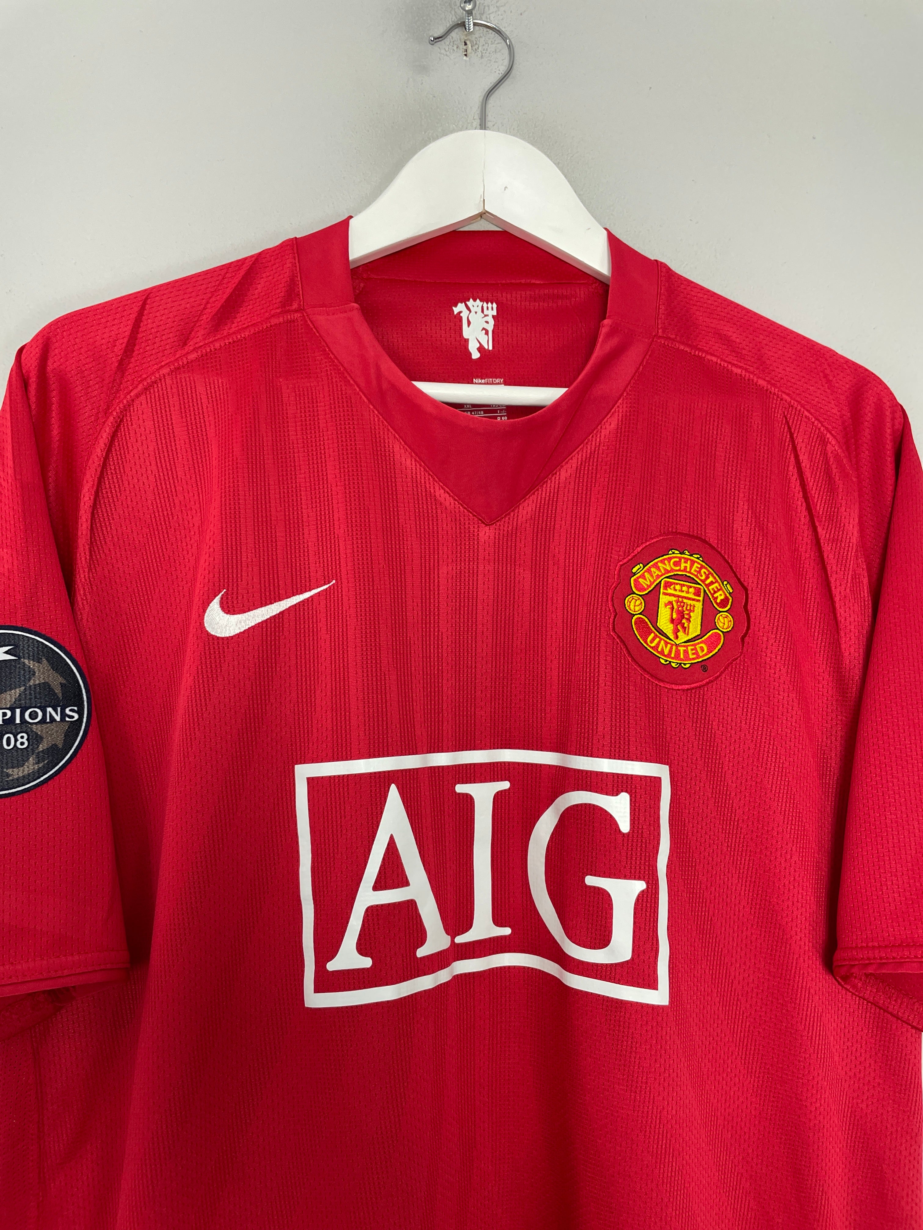 Shop 2007/09 MANCHESTER UNITED RONALDO #7 C/L HOME SHIRT (XXL) NIKE, classic football shirts, vintage football shirts & retro soccer jerseys at Cult Kits