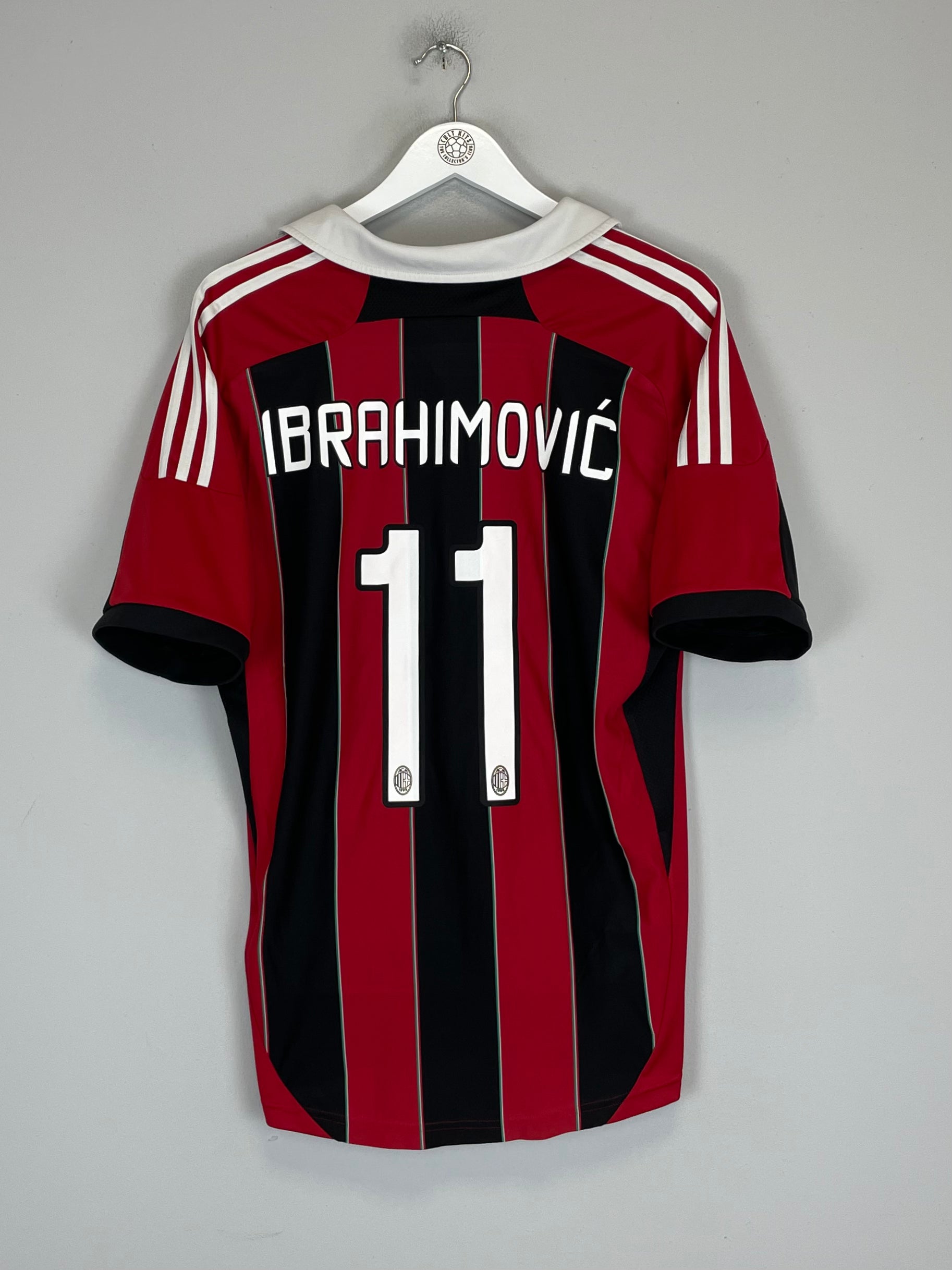 Shop 2012/13 AC MILAN IBRAHIMOVIC #11 HOME SHIRT (L) ADIDAS, classic football shirts, vintage football shirts & retro soccer jerseys at Cult Kits
