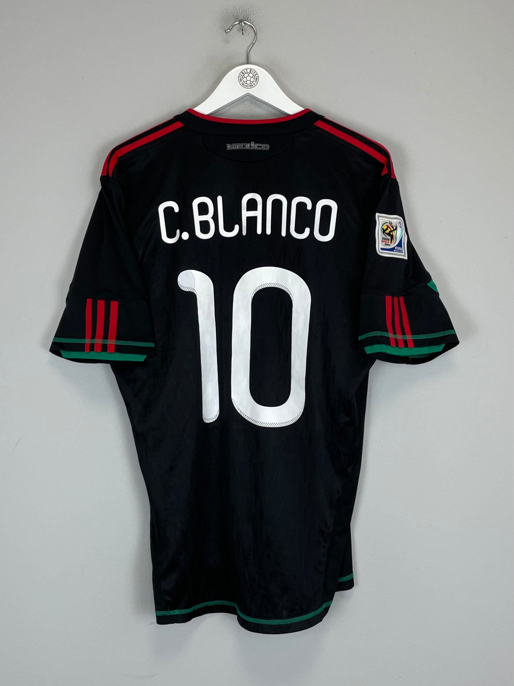 Shop 2010/11 MEXICO C.BLANCO #10 (SOUTH AFRICA v MEXICO) AWAY SHIRT (L) ADIDAS, classic football shirts, vintage football shirts & retro soccer jerseys at Cult Kits