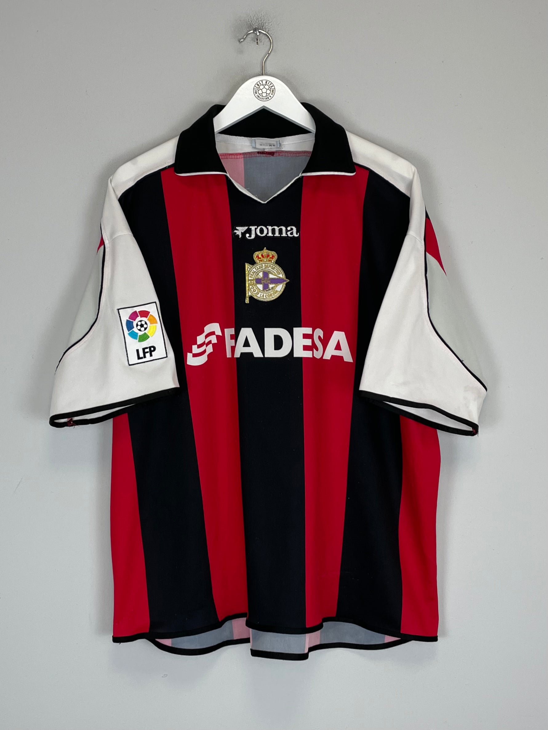 Shop 2001/02 DEPORTIVO LA CORUNA D.TRISTAN #9 AWAY SHIRT (XL) JOMA, classic football shirts, vintage football shirts & retro soccer jerseys at Cult Kits