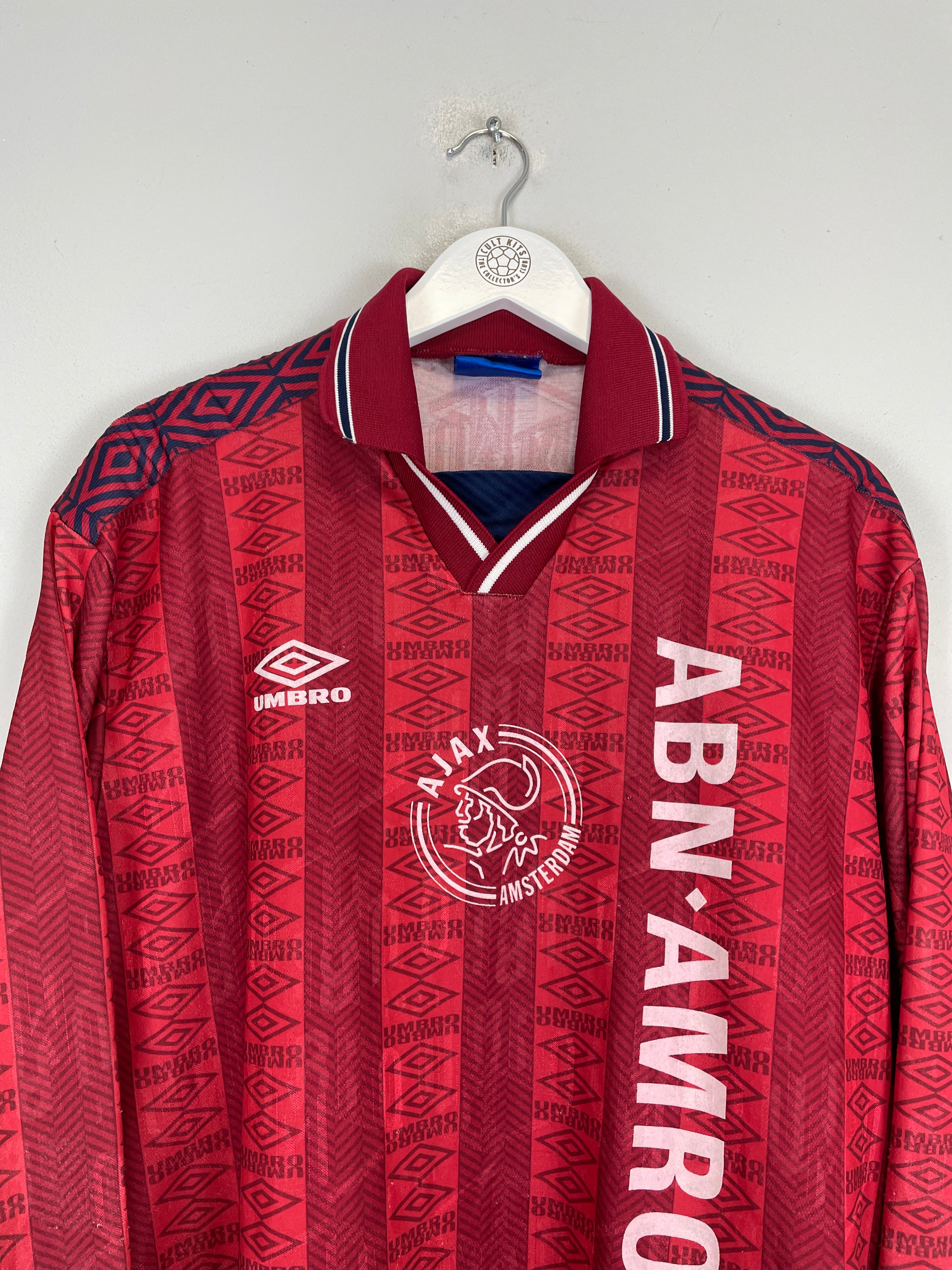 Shop 1994 AJAX TRAINING SHIRT (XL) UMBRO, classic football shirts, vintage football shirts & retro soccer jerseys at Cult Kits