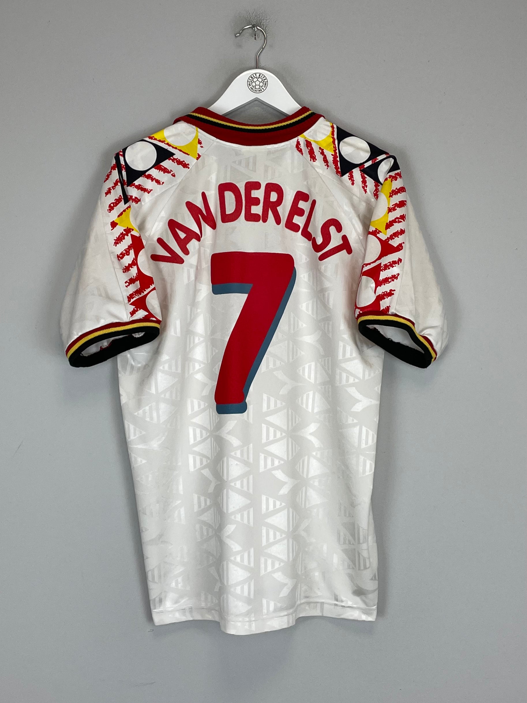 Shop 1994 BELGIUM VAN DER ELST #7 AWAY SHIRT (L) DIADORA, classic football shirts, vintage football shirts & retro soccer jerseys at Cult Kits