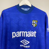 Shop 1993/95 PARMA TRAINING SHIRT (L) UMBRO, classic football shirts, vintage football shirts & retro soccer jerseys at Cult Kits