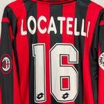 Shop 1994/95 AC MILAN LOCATELLI #16 *MATCH ISSUE* L/S HOME SHIRT (XL) LOTTO, classic football shirts, vintage football shirts & retro soccer jerseys at Cult Kits