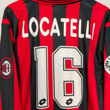 Shop 1994/95 AC MILAN LOCATELLI #16 *MATCH ISSUE* L/S HOME SHIRT (XL) LOTTO, classic football shirts, vintage football shirts & retro soccer jerseys at Cult Kits