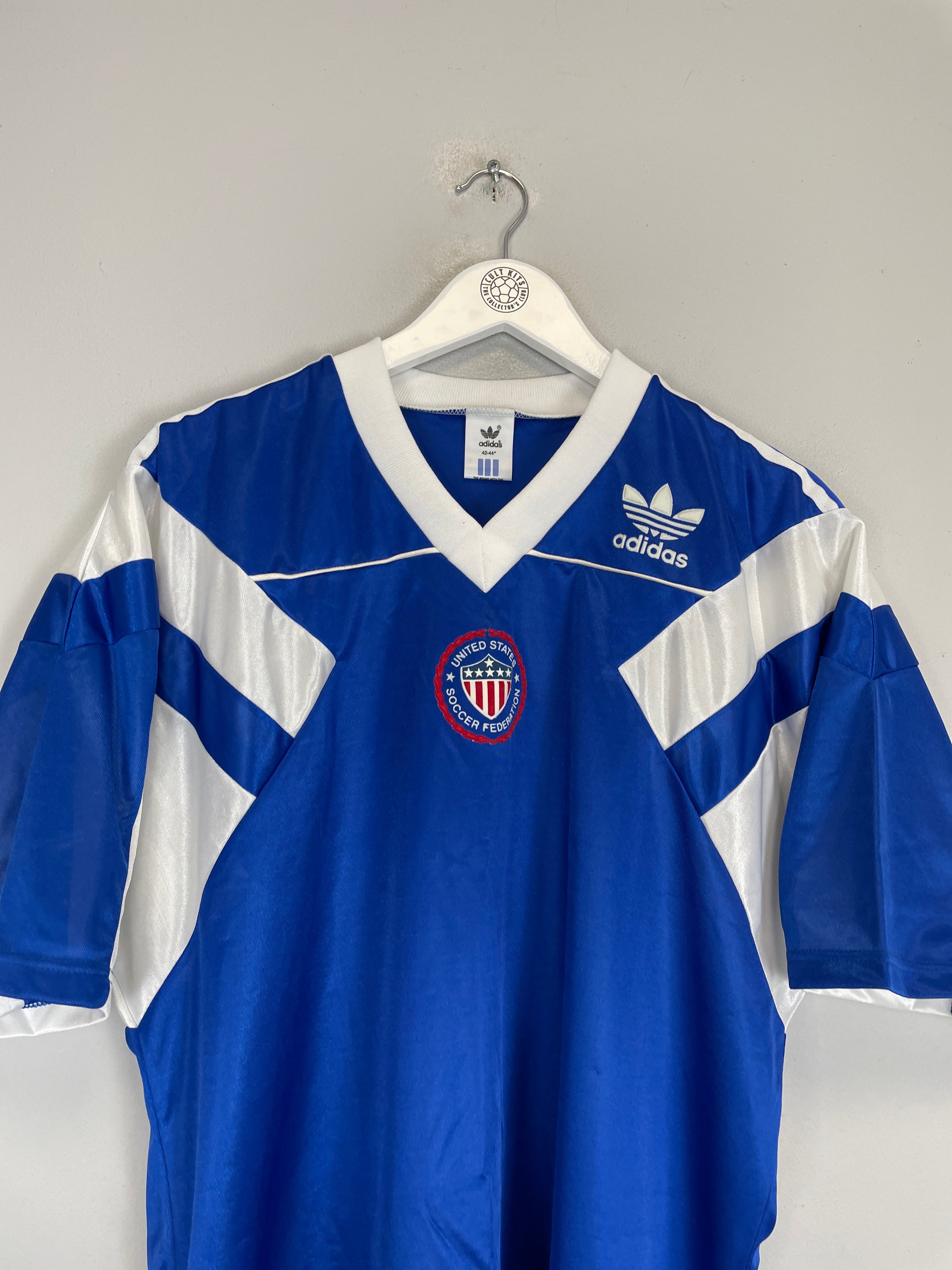 Shop 1990/92 USA AWAY SHIRT (L) ADIDAS, classic football shirts, vintage football shirts & retro soccer jerseys at Cult Kits