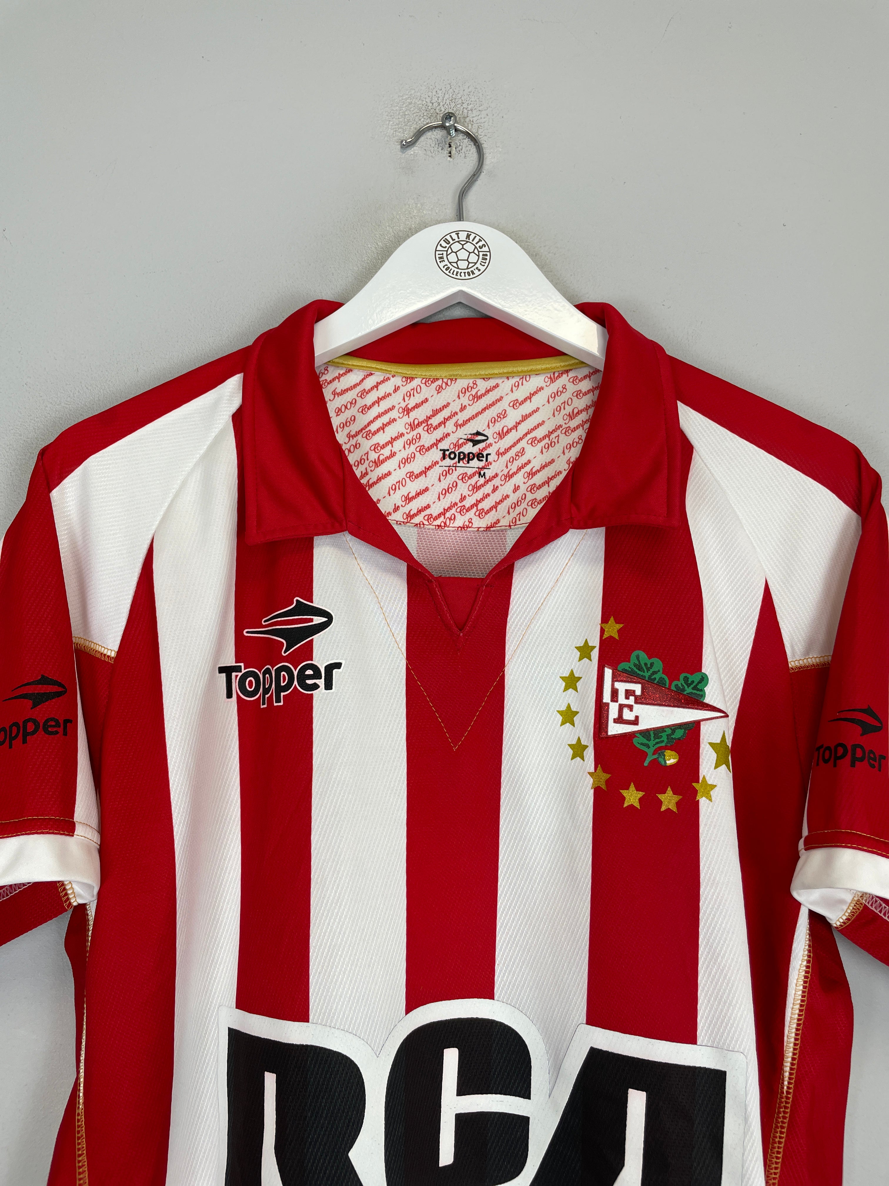 Shop 2009/10 ESTUDIANTES NUNEZ #18 HOME SHIRT (M) TOPPER, classic football shirts, vintage football shirts & retro soccer jerseys at Cult Kits