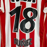 Shop 2009/10 ESTUDIANTES NUNEZ #18 HOME SHIRT (M) TOPPER, classic football shirts, vintage football shirts & retro soccer jerseys at Cult Kits