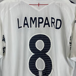 Frank Lampard #8 England home shirt, 2007/09 season, Umbro, size XL, very good condition, faint spot and slight badge fade.