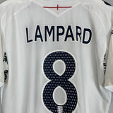 Frank Lampard #8 England home shirt, 2007/09 season, Umbro, size XL, very good condition, faint spot and slight badge fade.