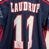 Shop 1997/98 AJAX LAUDRUP #11 AWAY SHIRT (L) UMBRO, classic football shirts, vintage football shirts & retro soccer jerseys at Cult Kits