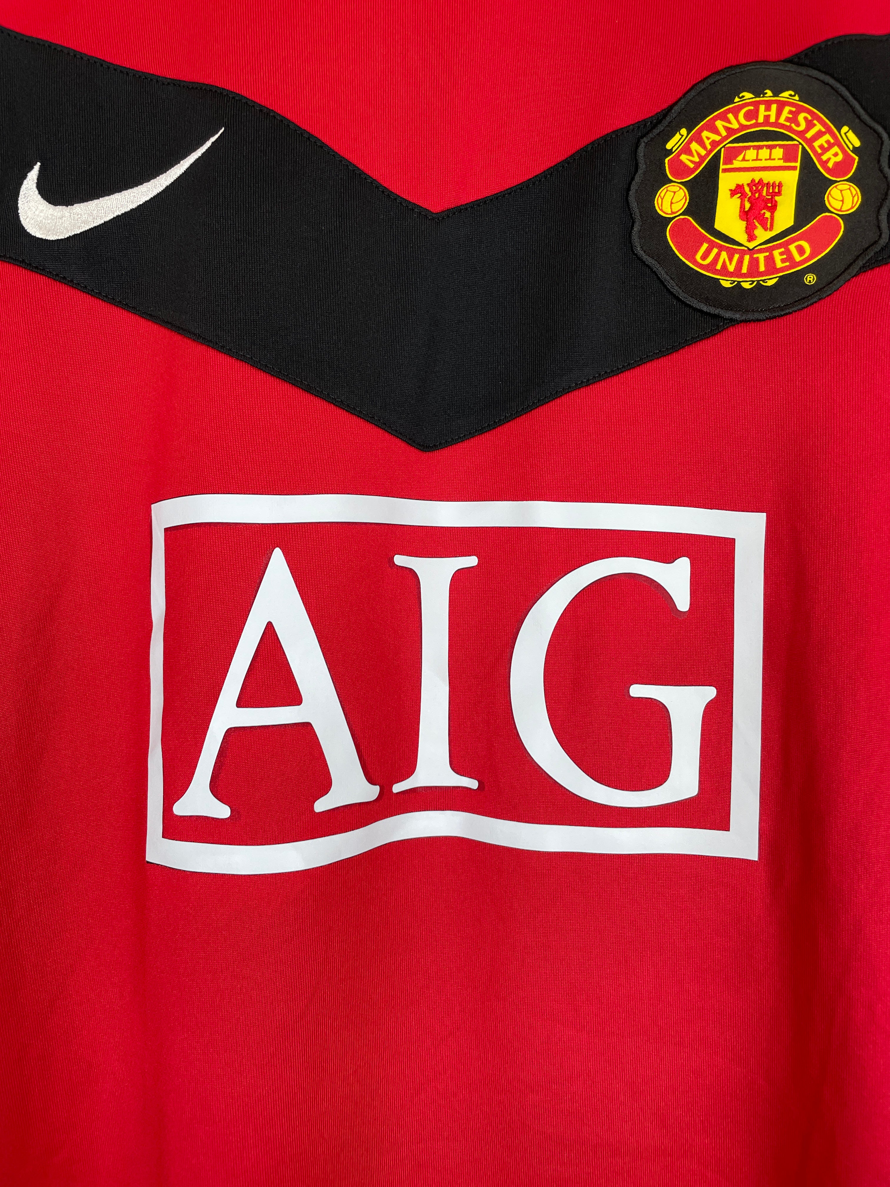 Shop 2009/10 MANCHESTER UNITED SCHOLES #18 L/S HOME SHIRT (L) NIKE, classic football shirts, vintage football shirts & retro soccer jerseys at Cult Kits