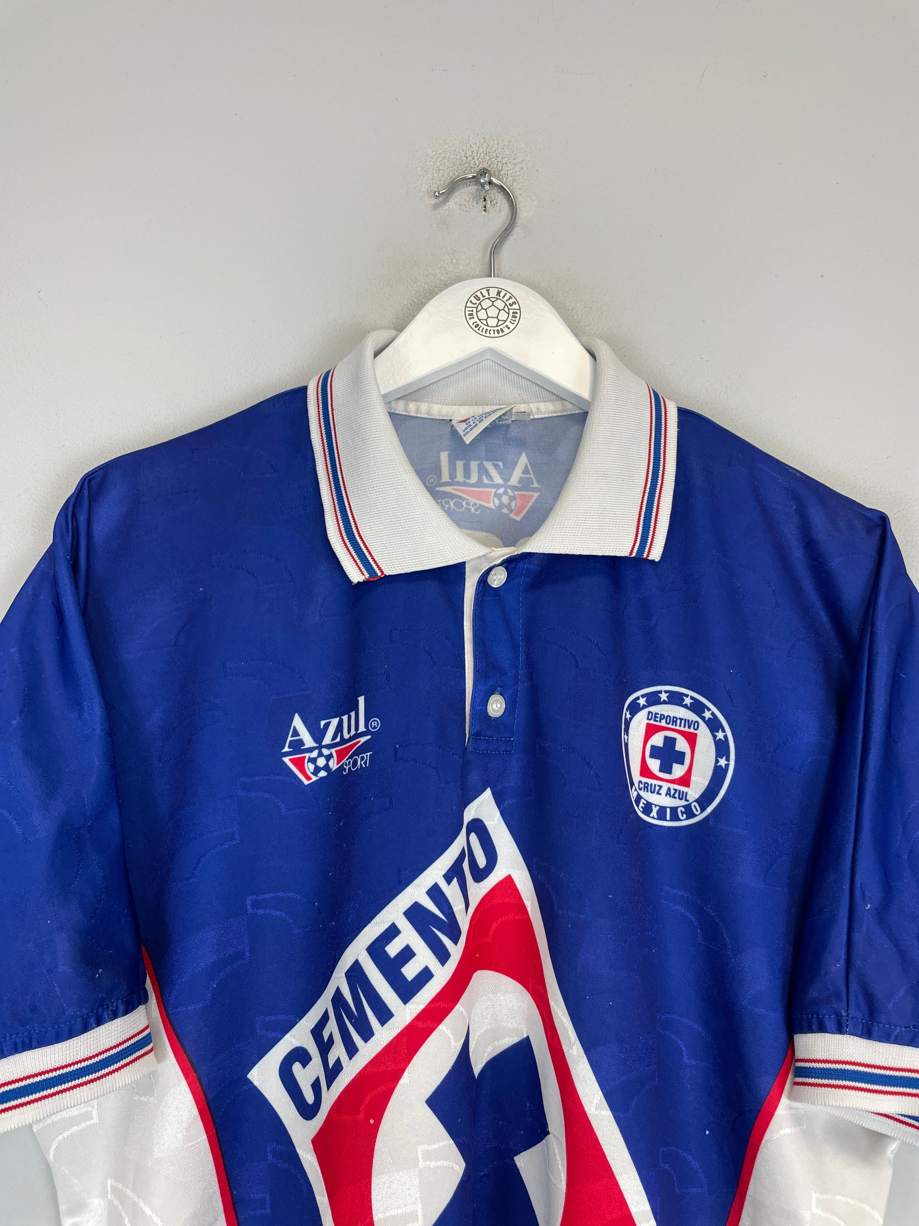 Shop 1997 CRUZ AZUL HOME SHIRT (L) AZUL SPORT, classic football shirts, vintage football shirts & retro soccer jerseys at Cult Kits
