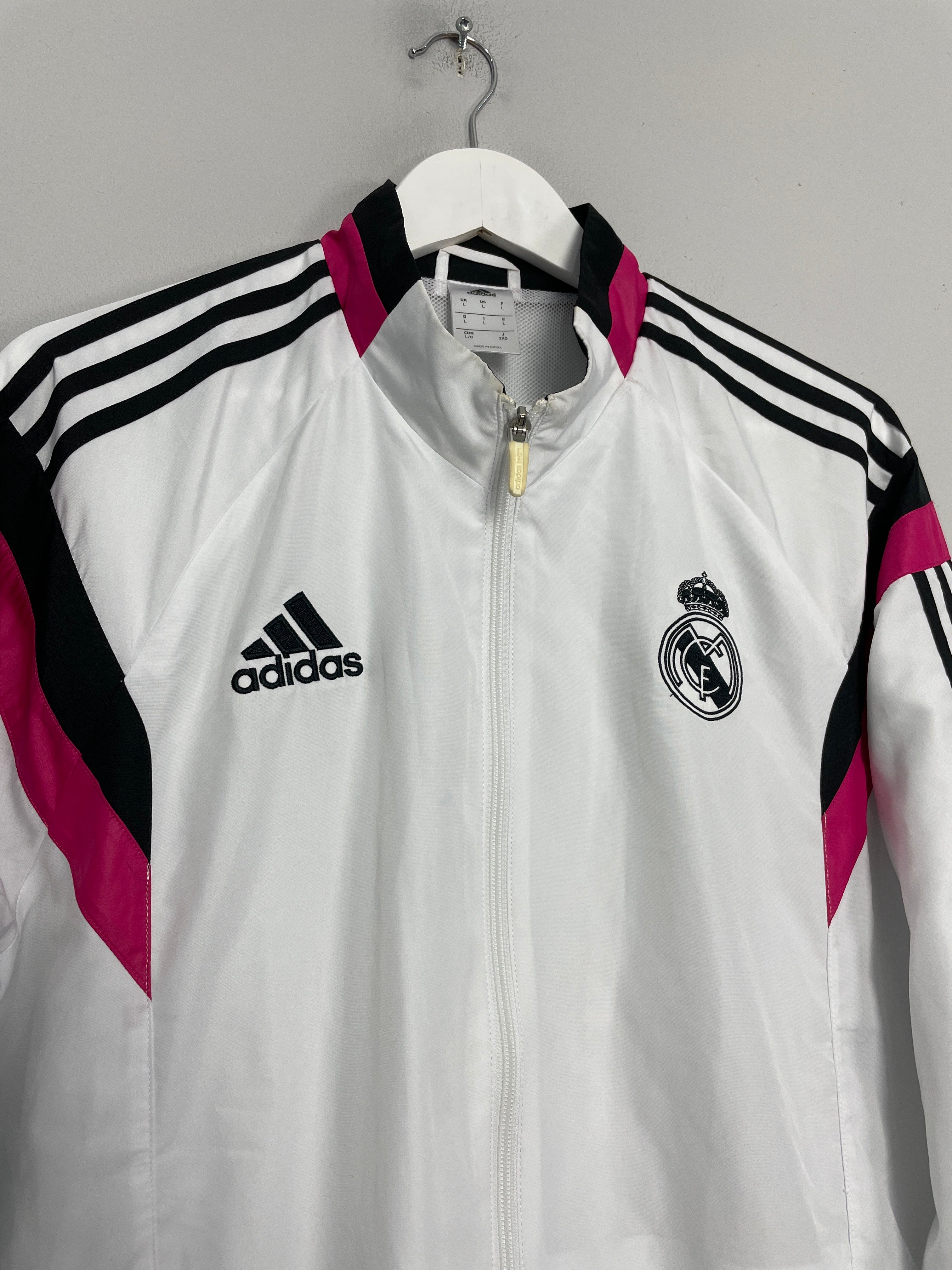 Shop 2014/15 REAL MADRID TRACK JACKET (L) ADIDAS, classic football shirts, vintage football shirts & retro soccer jerseys at Cult Kits