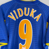 2001/02 LEEDS UNITED VIDUKA #9 AWAY SHIRT (L) NIKE