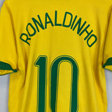 Shop 2006/07 BRAZIL RONALDINHO #10 HOME SHIRT (L) NIKE, classic football shirts, vintage football shirts & retro soccer jerseys at Cult Kits