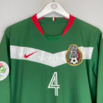Shop 2006/07 MEXICO R.MARQUEZ #4 L/S HOME SHIRT (L) NIKE, classic football shirts, vintage football shirts & retro soccer jerseys at Cult Kits