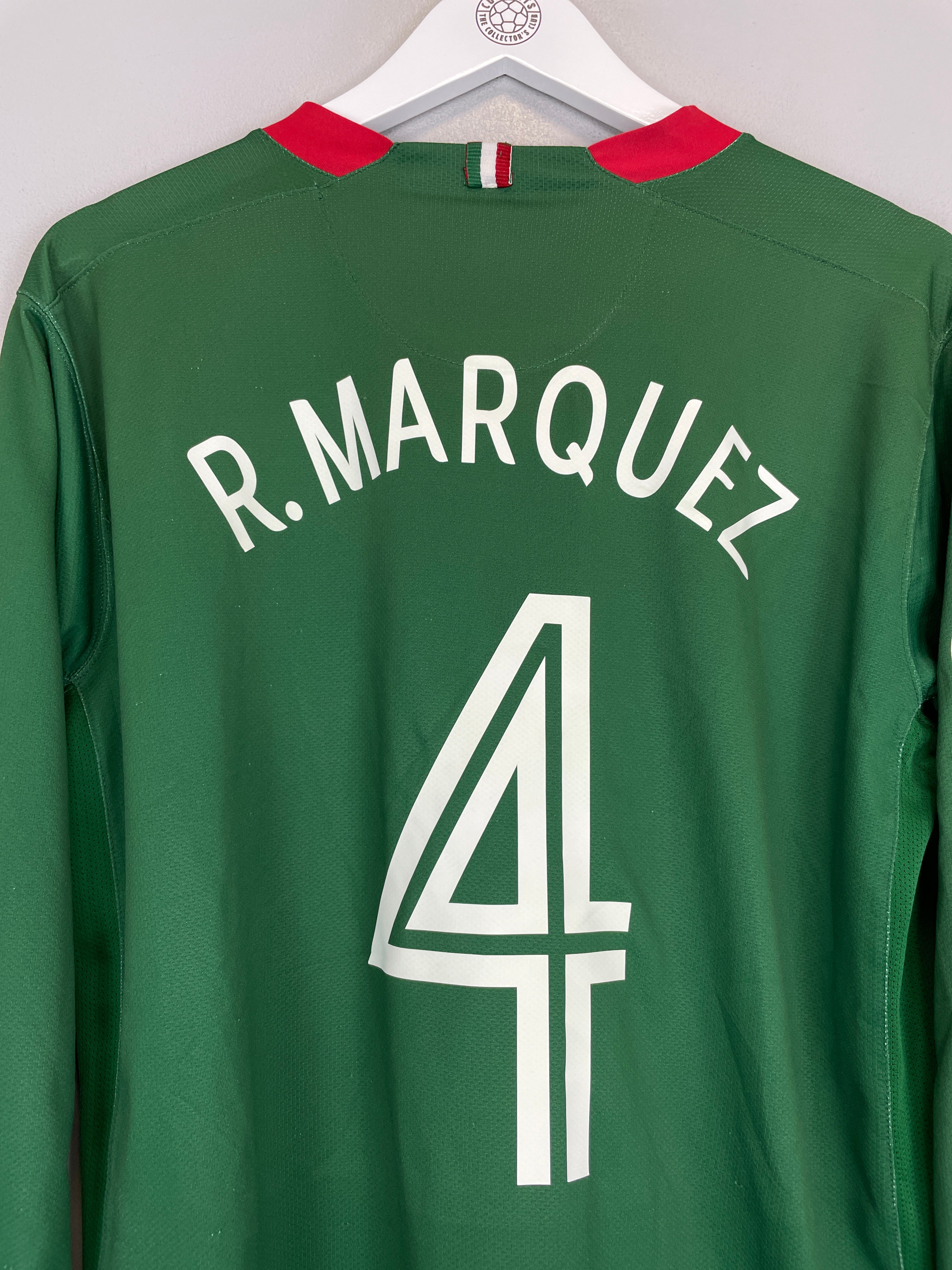 Shop 2006/07 MEXICO R.MARQUEZ #4 L/S HOME SHIRT (L) NIKE, classic football shirts, vintage football shirts & retro soccer jerseys at Cult Kits