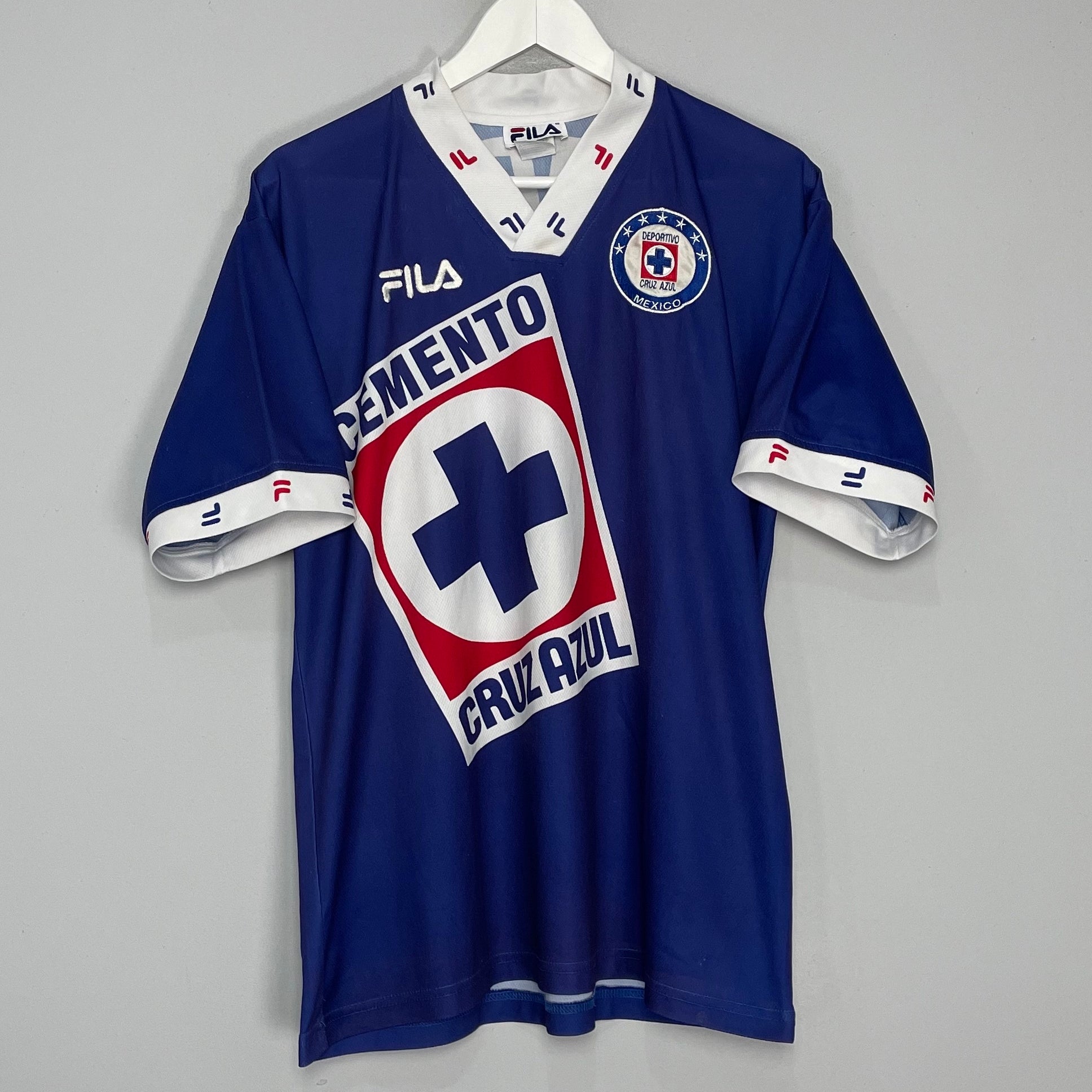 Shop 1997/98 CRUZ AZUL HOME SHIRT (M) FILA, classic football shirts, vintage football shirts & retro soccer jerseys at Cult Kits