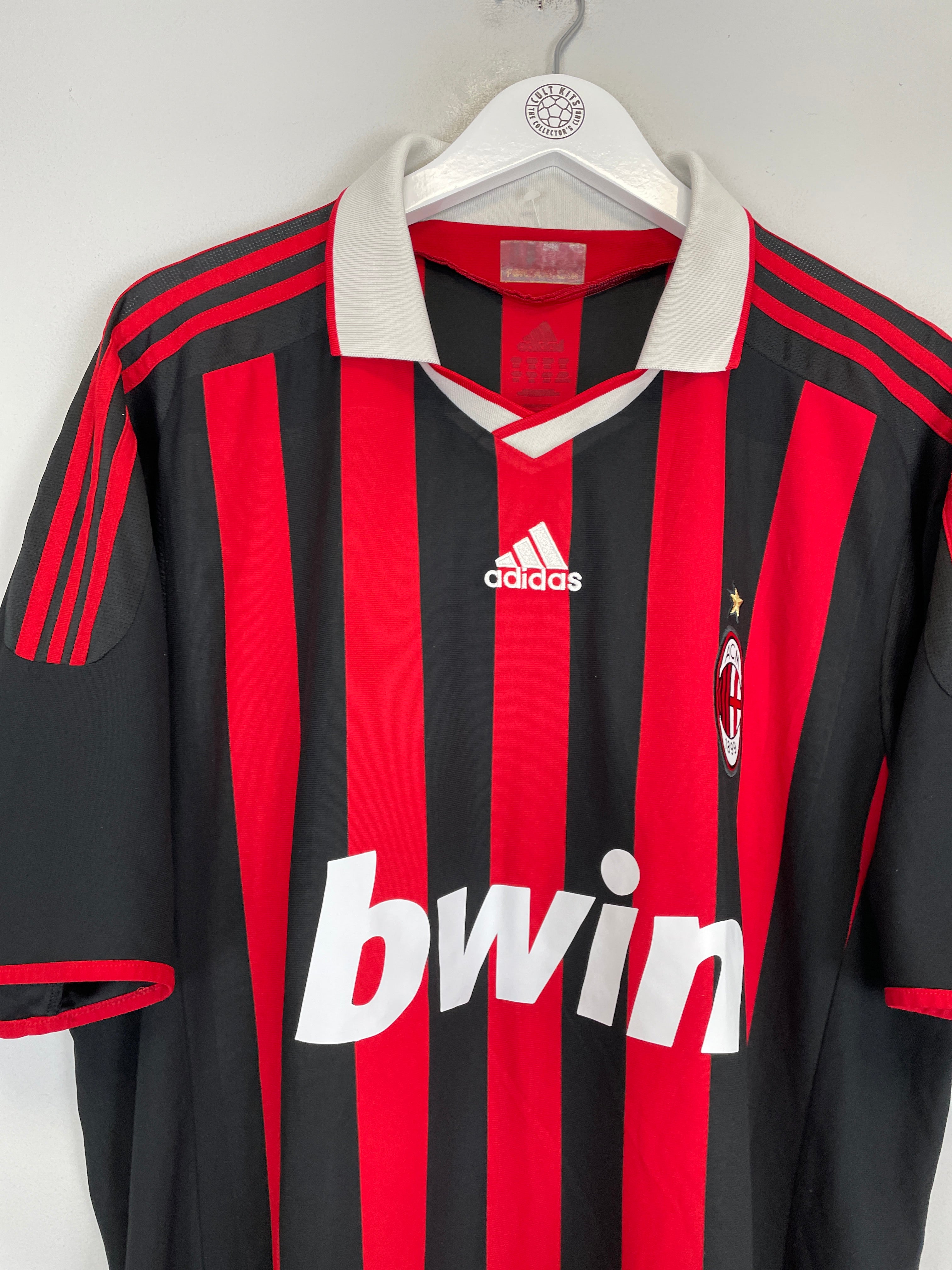 Shop 2009/10 AC MILAN RONALDINHO #80 HOME SHIRT (XXL) ADIDAS, classic football shirts, vintage football shirts & retro soccer jerseys at Cult Kits