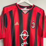Shop 2004/05 AC MILAN MALDINI #3 HOME SHIRT (L) ADIDAS, classic football shirts, vintage football shirts & retro soccer jerseys at Cult Kits