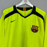 2005/06 BARCELONA RONALDINHO #10 L/S AWAY SHIRT (XL) NIKE