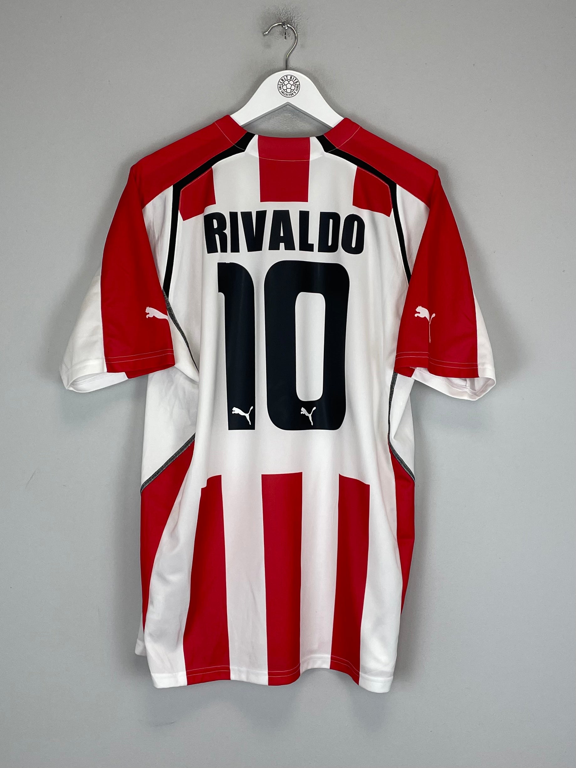 Shop 2005/06 OLYMPIAKOS RIVALDO #10 HOME SHIRT (XXL) PUMA, classic football shirts, vintage football shirts & retro soccer jerseys at Cult Kits