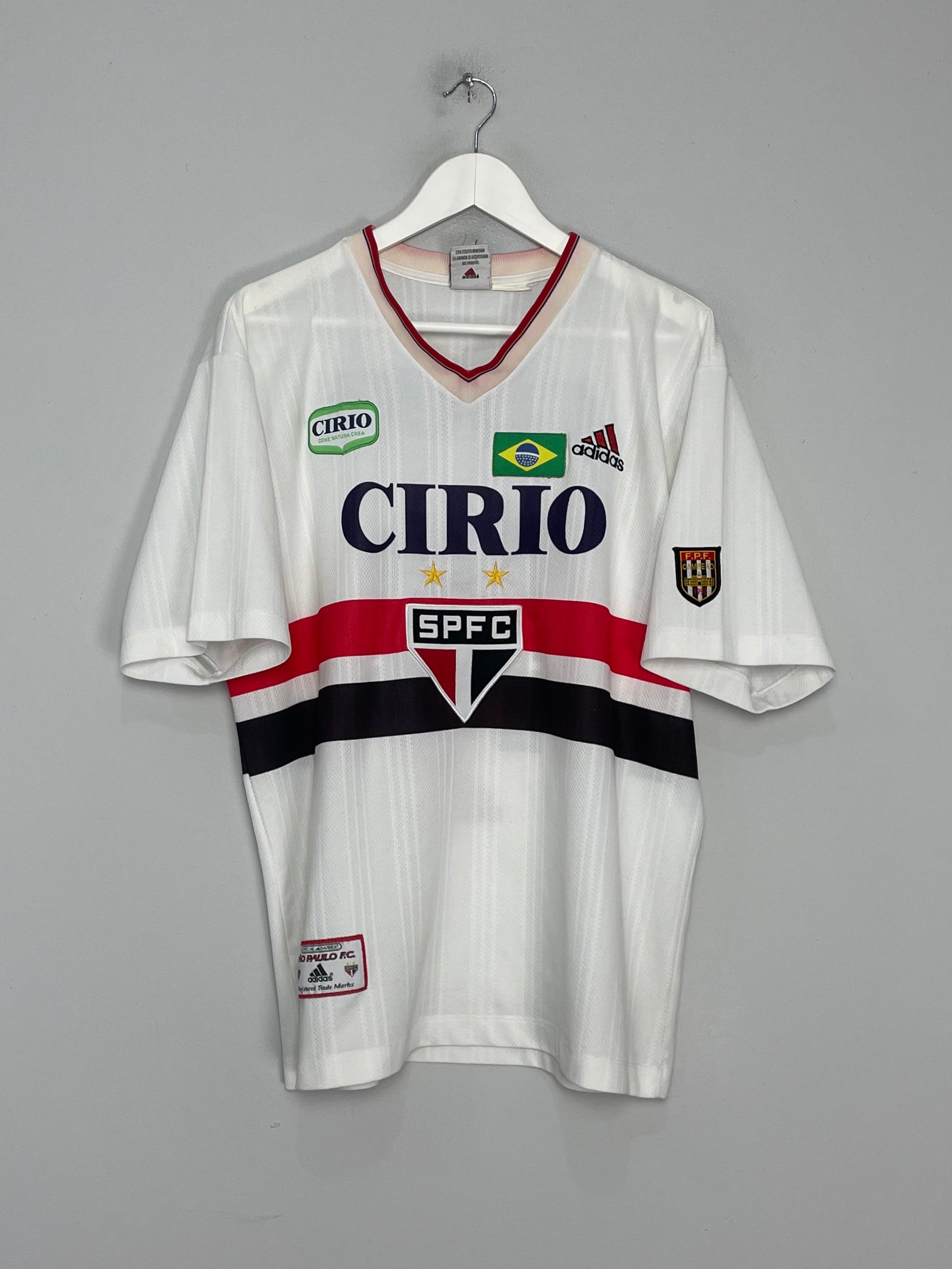 Shop 1998 SAO PAULO #10 HOME SHIRT (M) ADIDAS, classic football shirts, vintage football shirts & retro soccer jerseys at Cult Kits