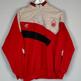 1991/93 NOTTINGHAM FOREST 1/4 ZIP TRAINING TOP (M) UMBRO